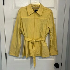 JLC New York Yellow Belted Rain Coat